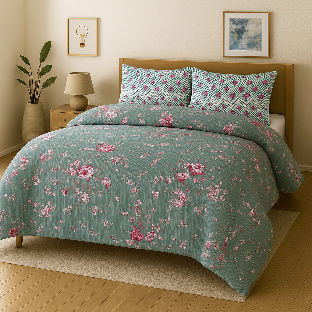Cotton 3pc Bedsheet Set  MN-33