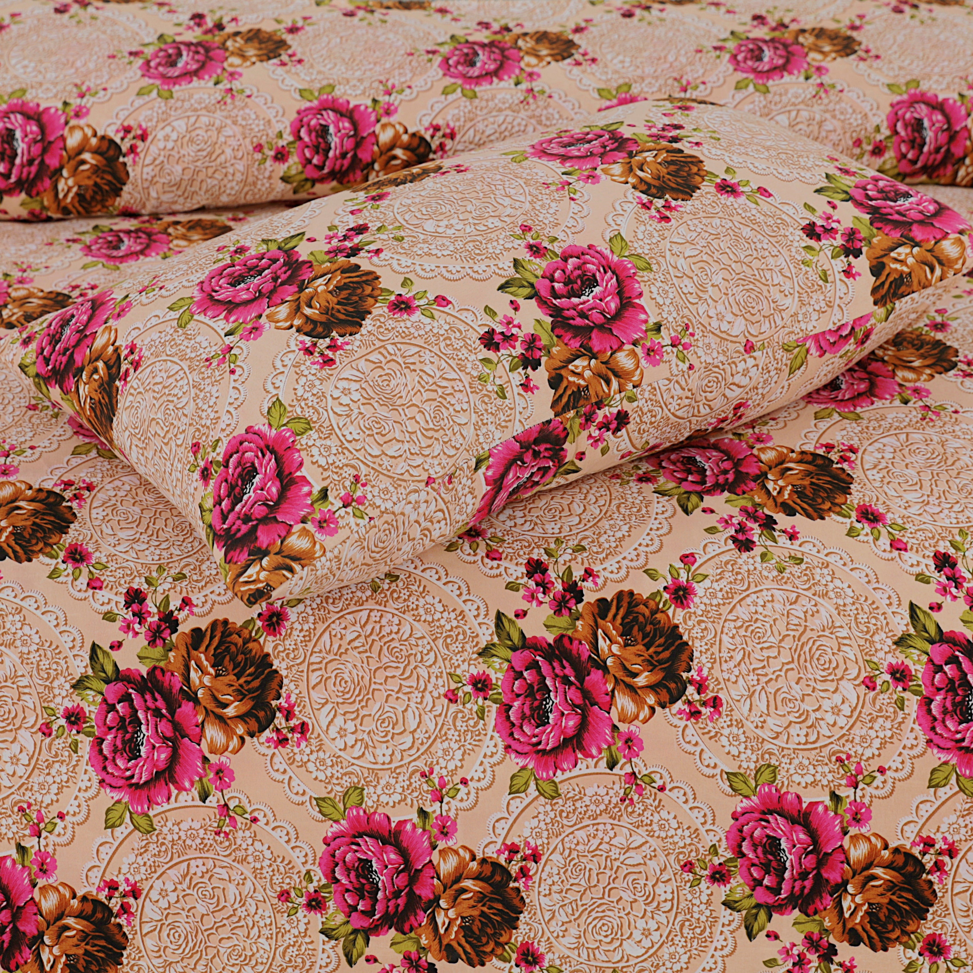 Pure Cotton 3pc Bedsheet Set B2516 Bed Sheets