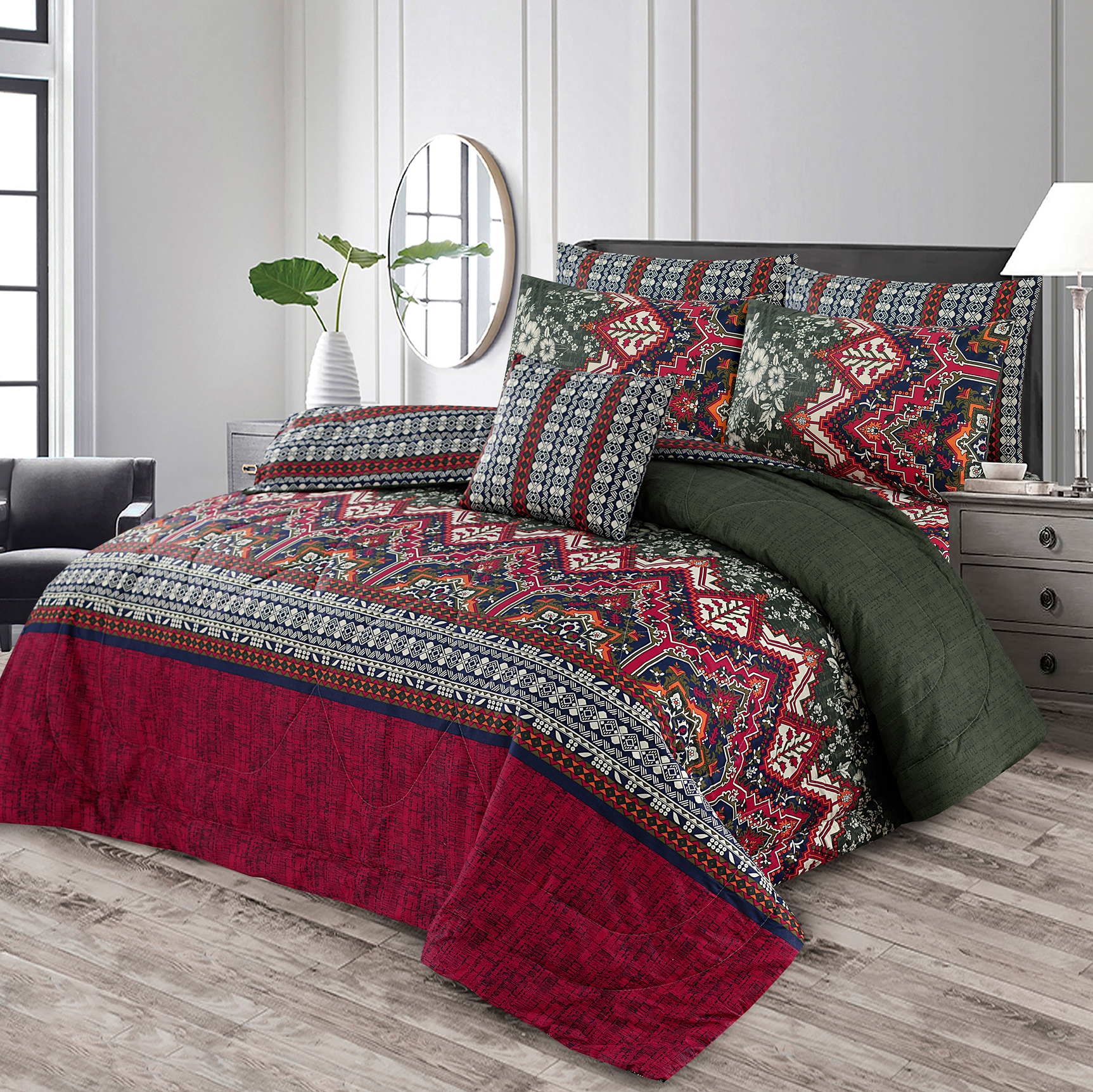 7 Pcs  Comforter Set Mh-785