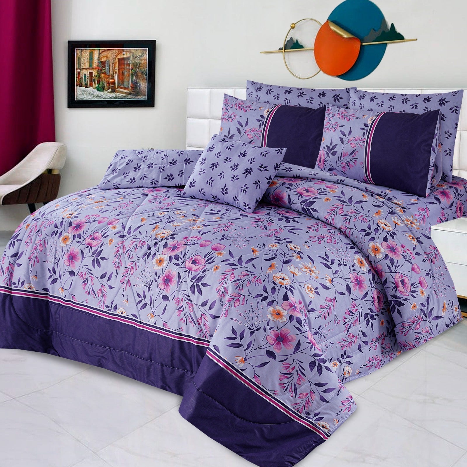 7 Pcs  Comforter Set Mh-776