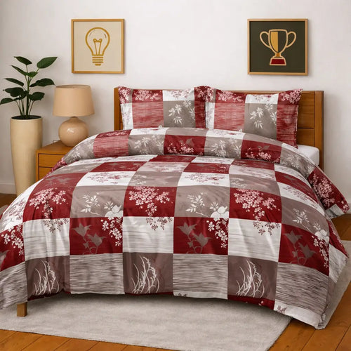 Pure Cotton 3pc Bedsheet Set  WF-237