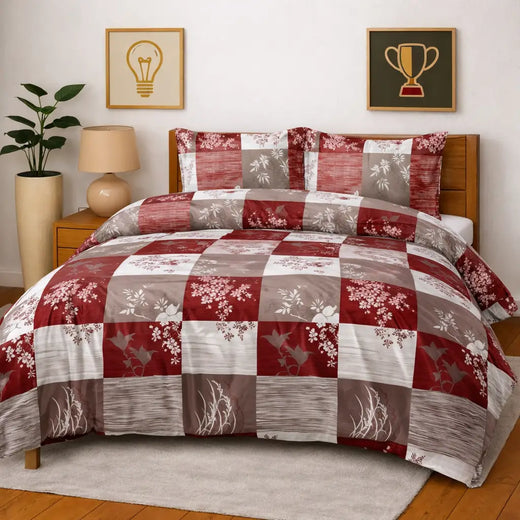 Pure Cotton 3pc Bedsheet Set  WF-237