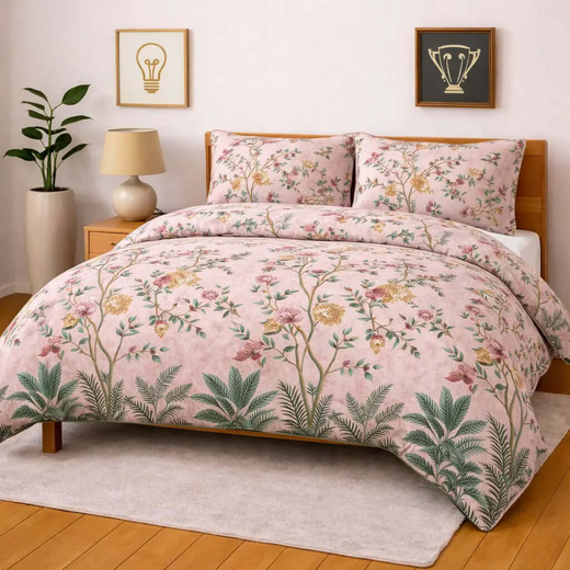 Pure Cotton 3pc Bedsheet Set  WF-185