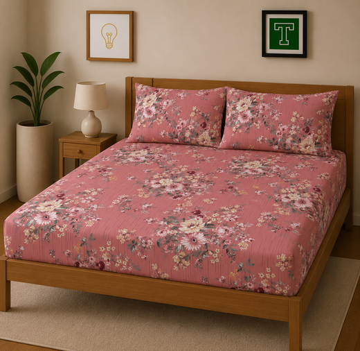 3pc Fitted Cotton Bedsheet Set WF-630