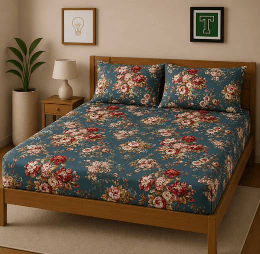 3pc Fitted Cotton Bedsheet Set WF-629