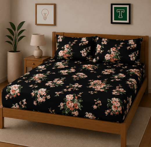 3pc Fitted Cotton Bedsheet Set WF-625