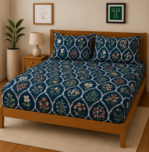 3pc Fitted Cotton Bedsheet Set WF-622