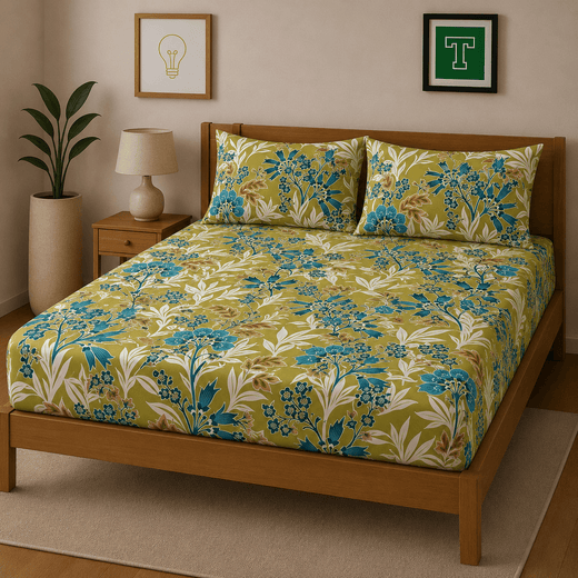 3pc Fitted Cotton Bedsheet Set WF-621