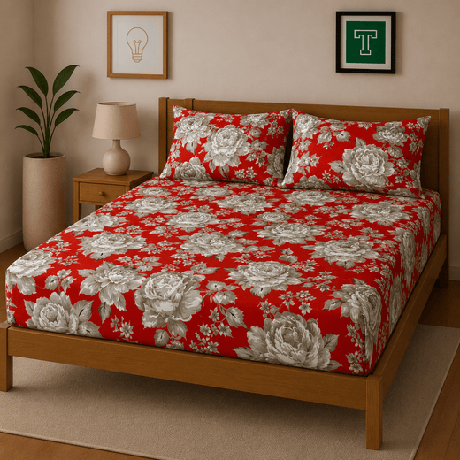 3pc Fitted Cotton Bedsheet Set WF-620