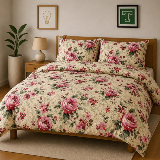 Pure Cotton 3pc Bedsheet Set WF-470