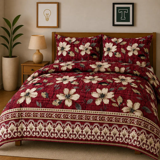 Pure Cotton 3pc Bedsheet Set WF-461