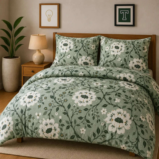 Pure Cotton 3pc Bedsheet Set WF-457