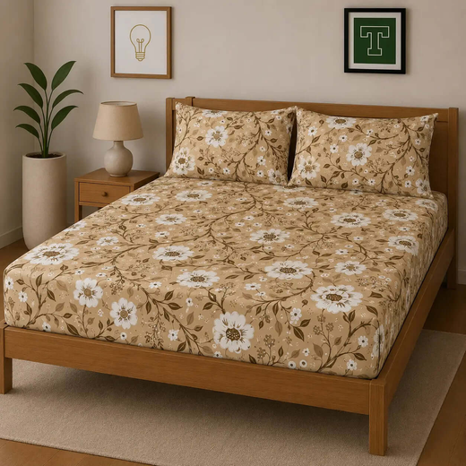 3pc Fitted Cotton Bedsheet Set WF-617