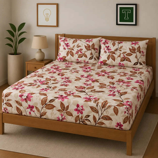 3pc Fitted Cotton Bedsheet Set WF-618