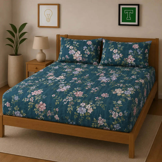 3pc Fitted Cotton Bedsheet Set WF-605