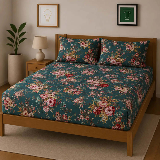 3pc Fitted Cotton Bedsheet Set WF-602
