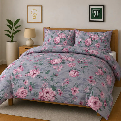 Pure Cotton 3pc Bedsheet Set WF-448