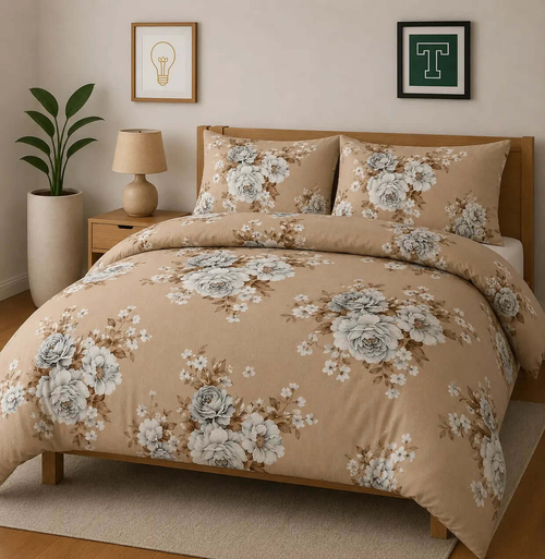 Pure Cotton 3pc Bedsheet Set WF-442