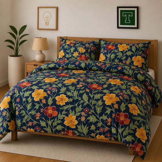 Cotton 3pc Bedsheet Set WF-433