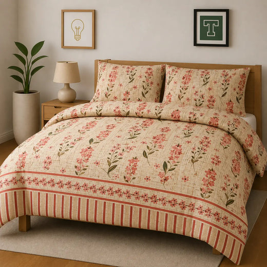 Cotton 3pc Bedsheet Set WF-429