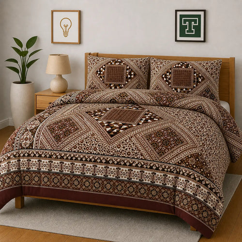 Pure Cotton 3pc Bedsheet Set WF-394