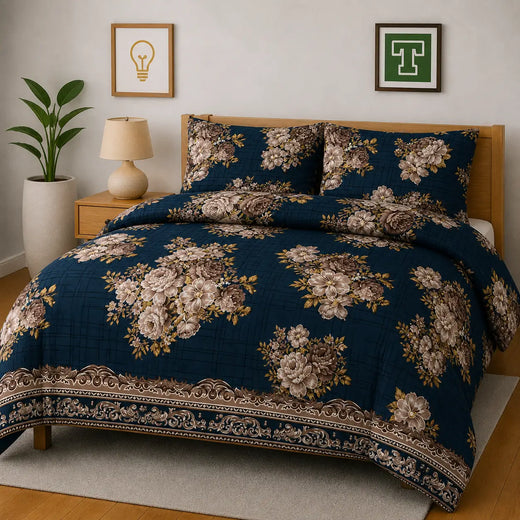 Pure Cotton 3pc Bedsheet Set WF-395