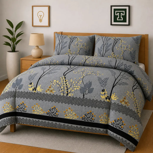 Pure Cotton 3pc Bedsheet Set WF-397