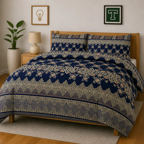 Pure Cotton 3pc Bedsheet Set WF-380