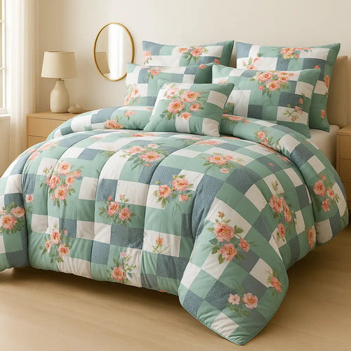 Winter Quilt/Razai Set WR-2511 Pure cotton`(Heavy polyester Filling)