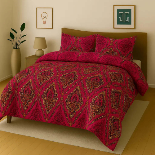 Pure Cotton 3pc Kaver King Bedsheet Set  A-13