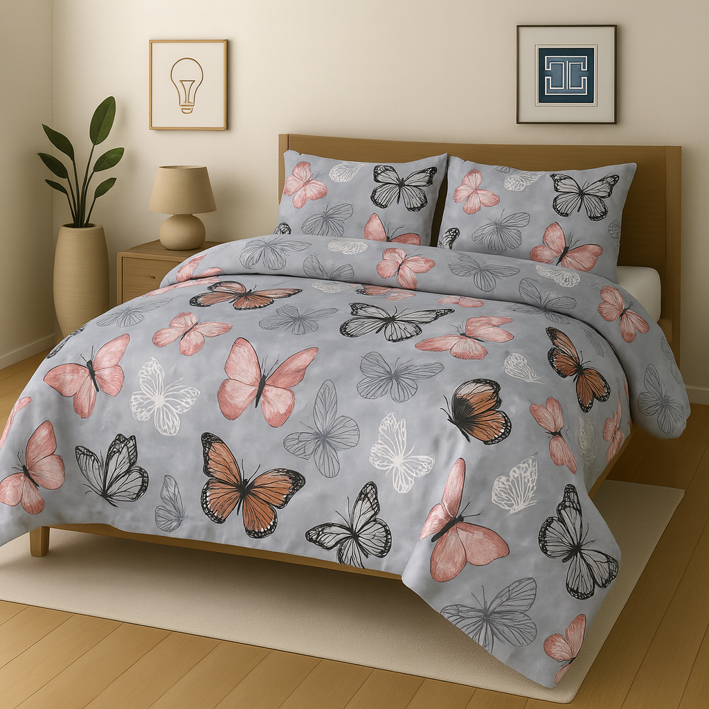 Pure Cotton 3pc Bedsheet Set  WF-119