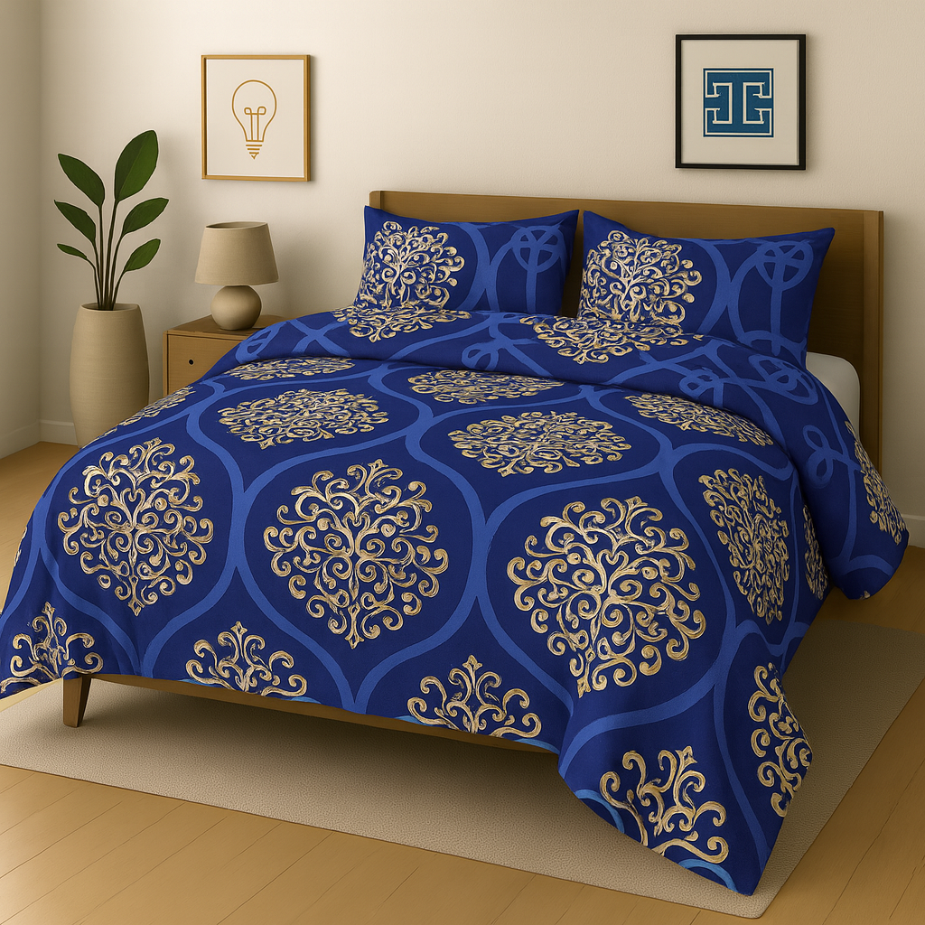 Pure Cotton 3pc Bedsheet Set  WF-126
