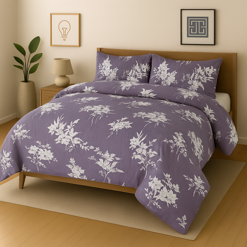 Pure Cotton 3pc Bedsheet Set  WF-127
