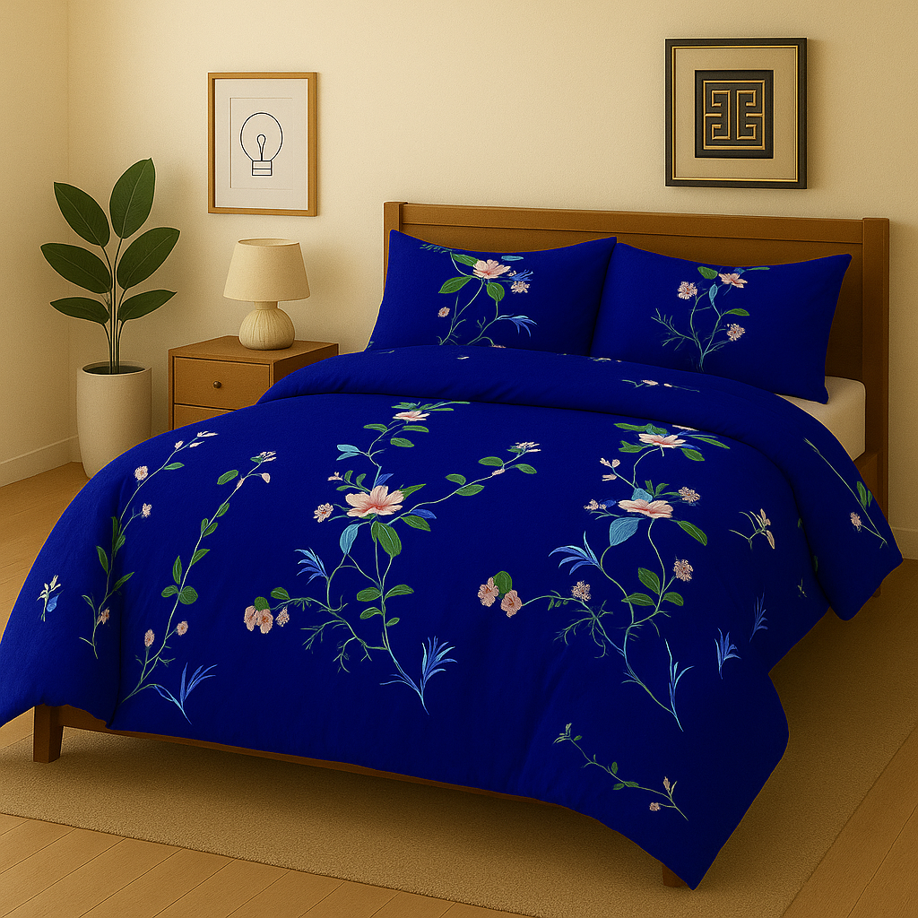 Pure Cotton 3pc Bedsheet Set  WF-92