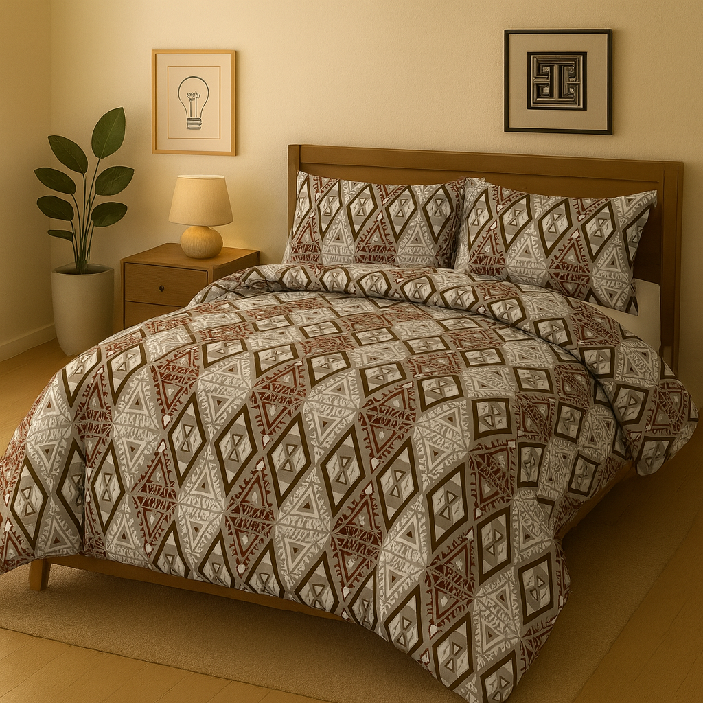 Pure Cotton 3pc Bedsheet Set  WF-86