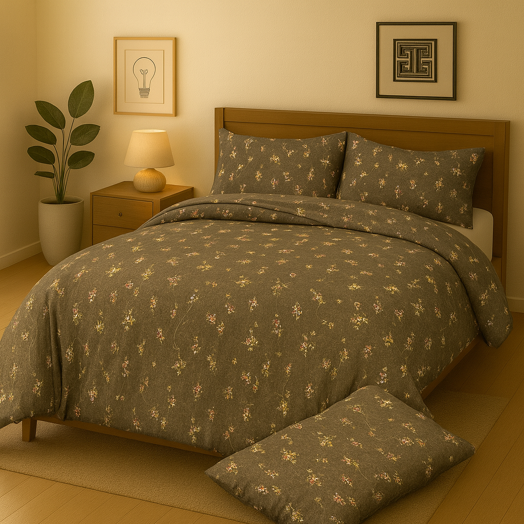 Pure Cotton 3pc Bedsheet Set  WF-84