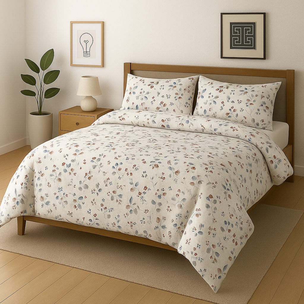 Pure Cotton 3pc Bedsheet Set  WF-93