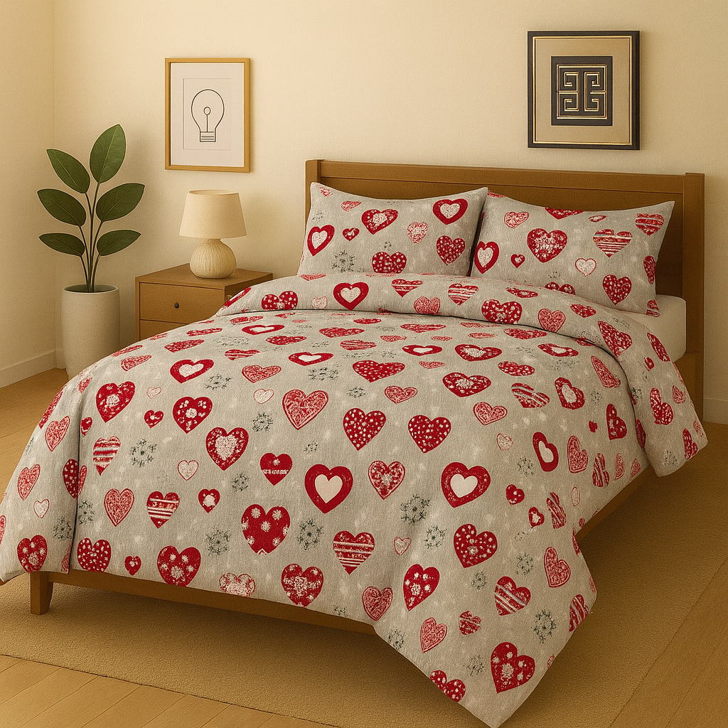 Pure Cotton 3pc Bedsheet Set  WF-97
