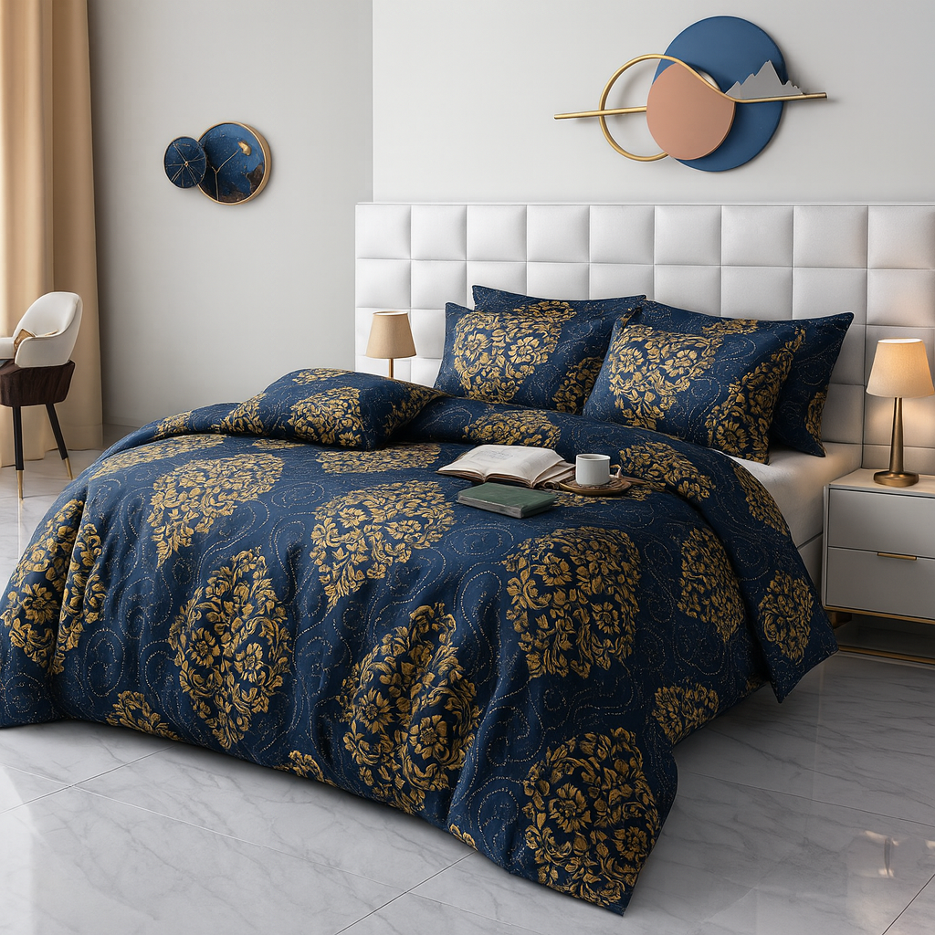 Pure Cotton 7 Pcs  Comforter Set S-28