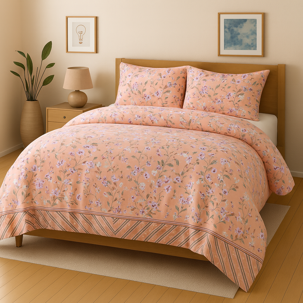 Pure Cotton 3pc Bedsheet Set  WF-29