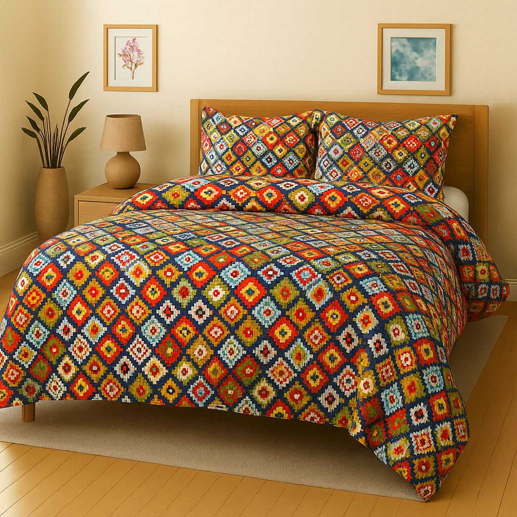 Pure Cotton 3pc Bedsheet Set  WF-46