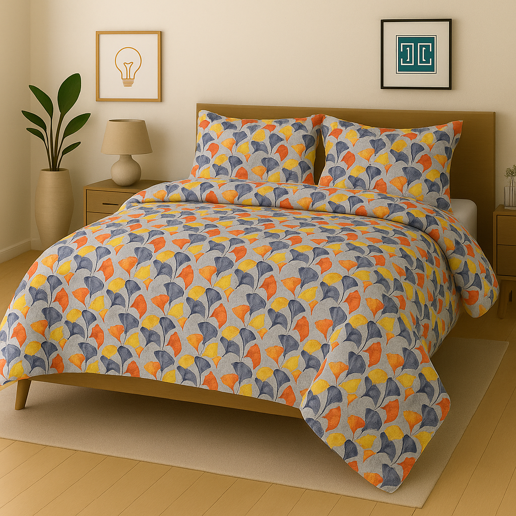 Pure Cotton 3pc Bedsheet Set  WF-122