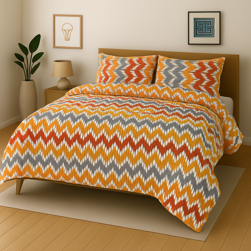 Pure Cotton 3pc Bedsheet Set  WF-120