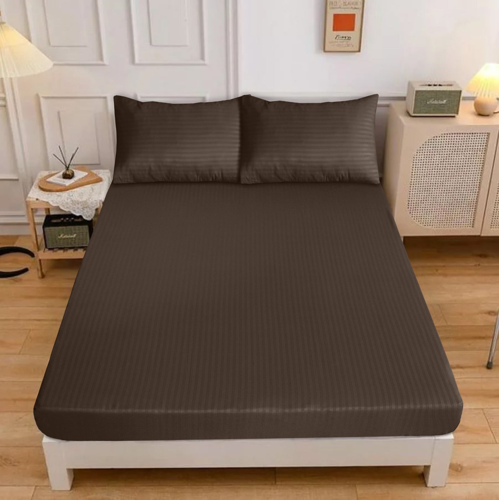 Fitted Bedsheet Satin Stripe 07