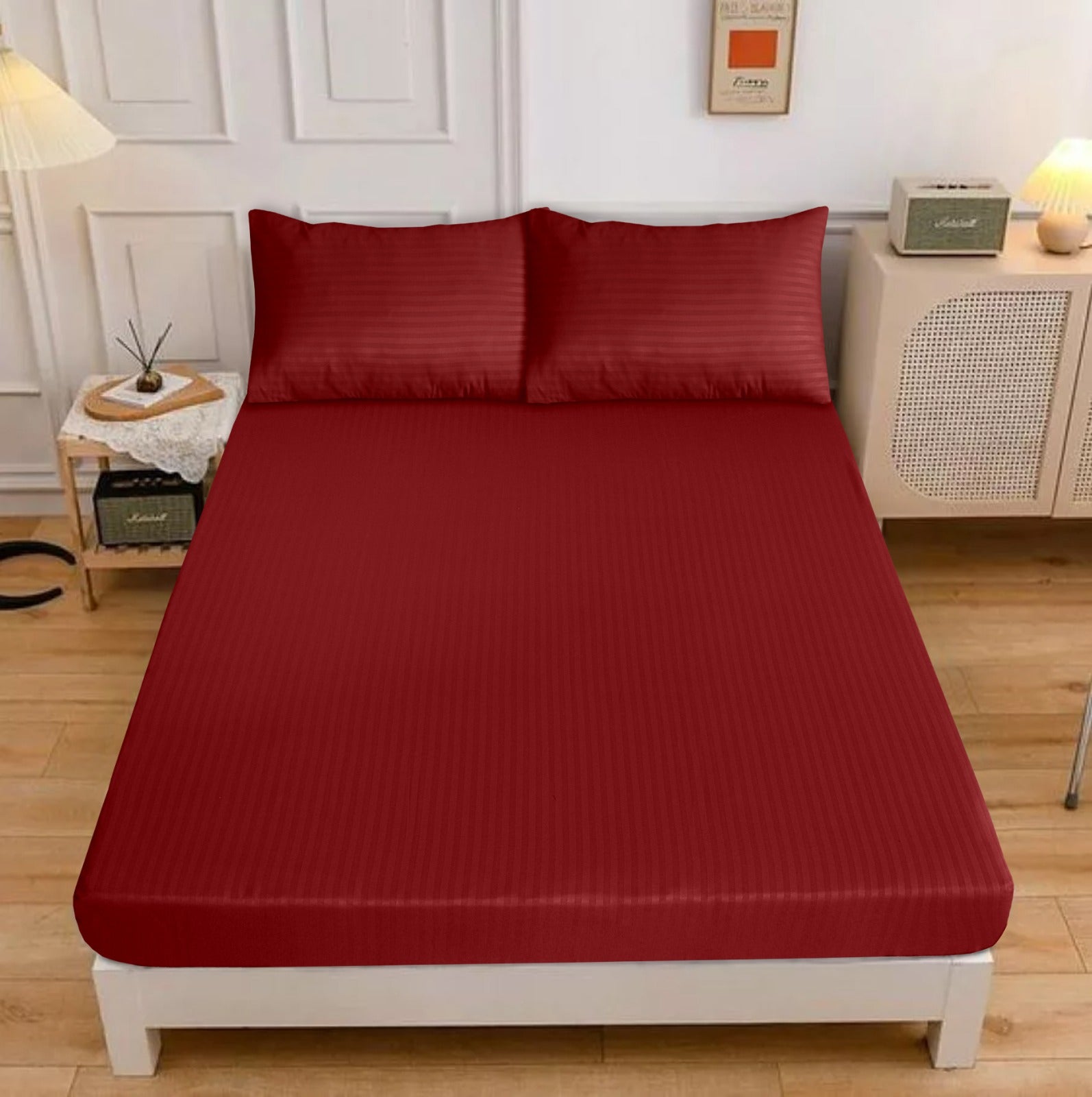 Fitted Bedsheet Satin Stripe 08