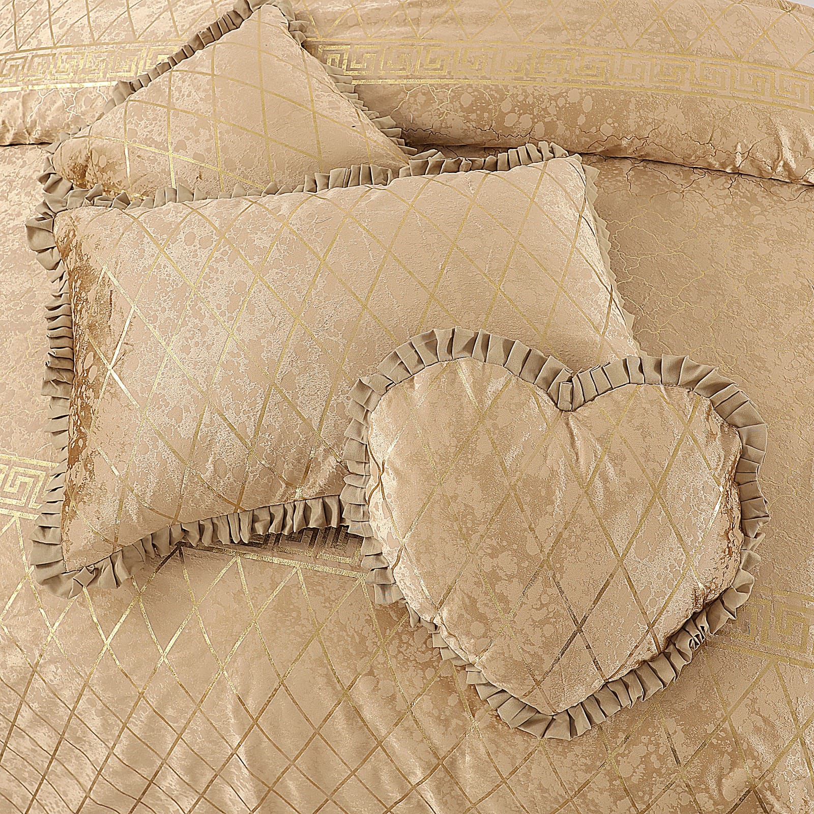 Mardian 5pc Fancy Plated Bedsheet Set 1914