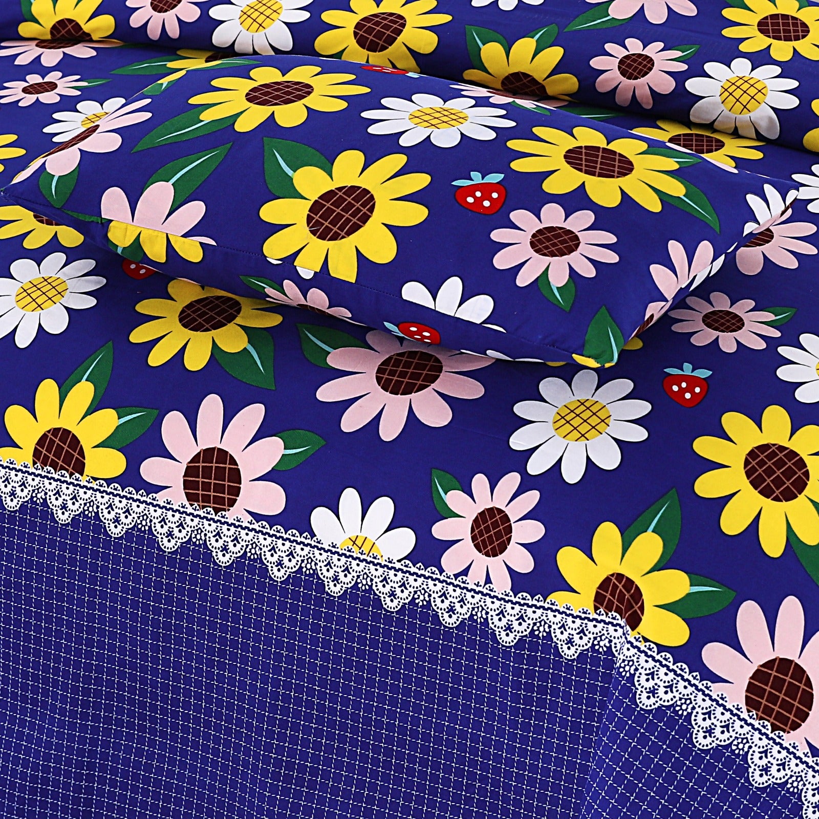 Pure Cotton 3pc Bedsheet Set  WF-125