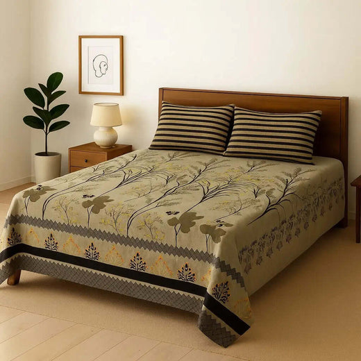 Pure Cotton 3pc Bedsheet Set wf-79