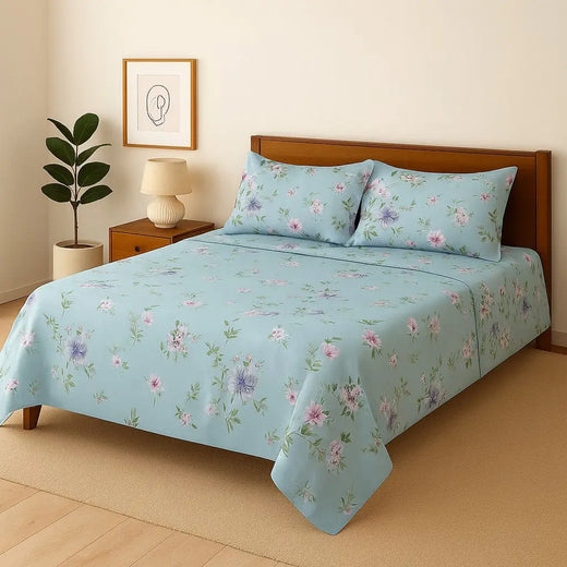 Poly Cotton 3pc Bedsheet Set  20244