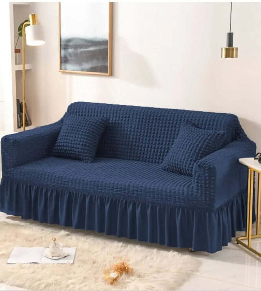 Bubble Mesh Quilted Sofa Cover﹙Blue ﹚